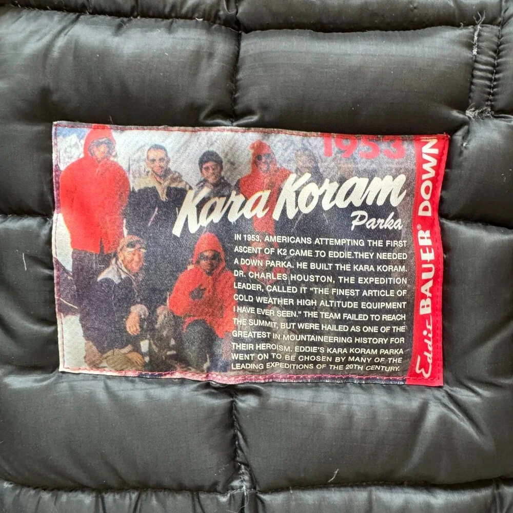 Vintage Eddie Bauer - Kara‎ Koram - Goose Down Parka Jacket - Black - Small